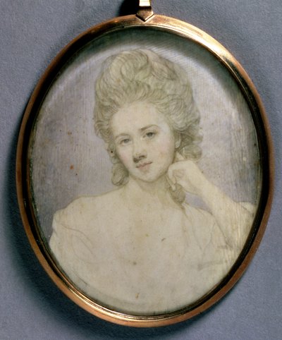 Retrato en miniatura de Georgiana, duquesa de Devonshire, c.1775 de Jeremiah Meyer